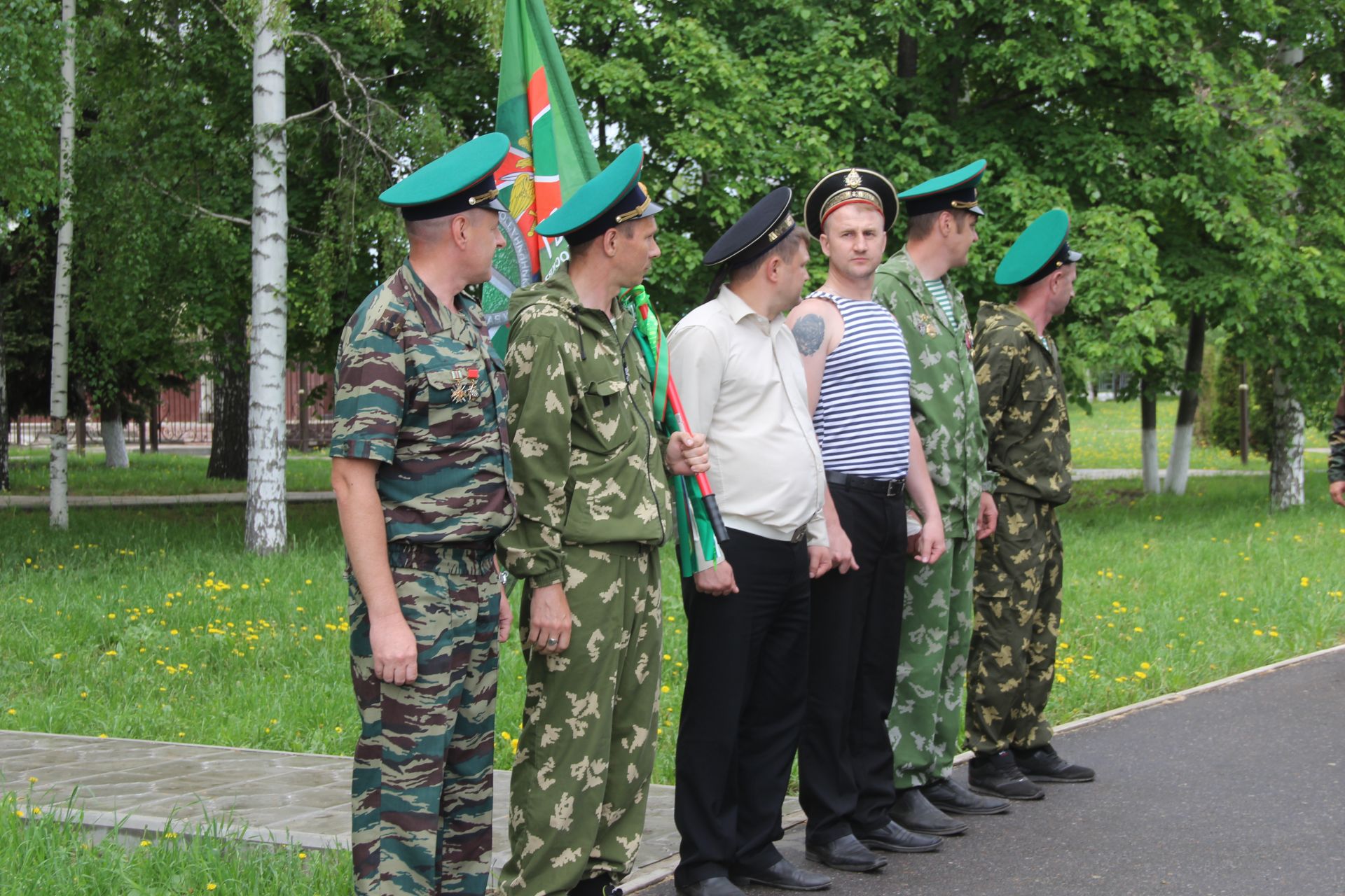 Сегодня юбилейный флаг пограничников принял Буинск - единственный в Татарстане (+фото)