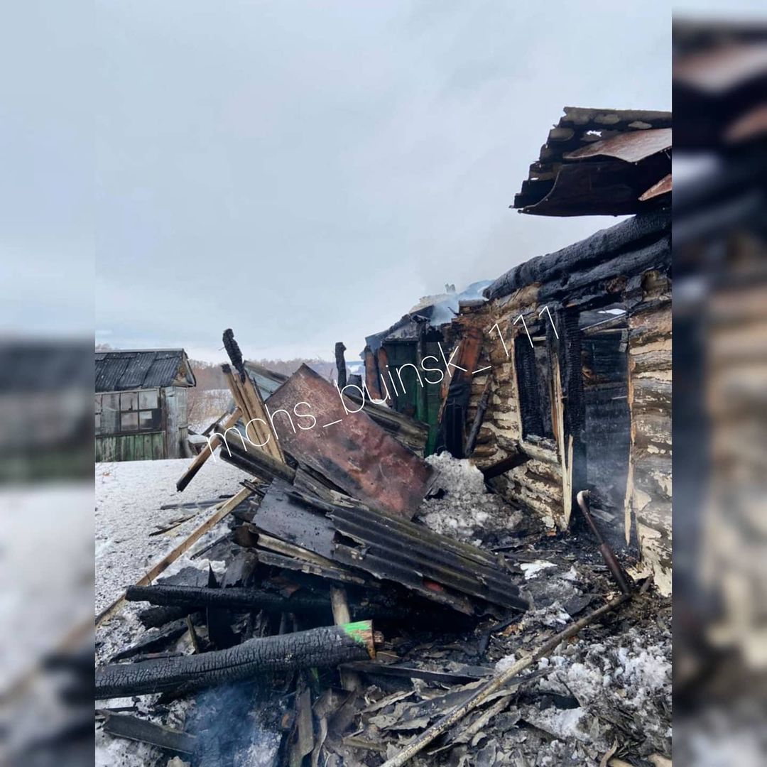 Сегодня в Буинске сгорел дом