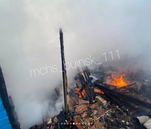 В Буинском районе произошел пожар (фото)