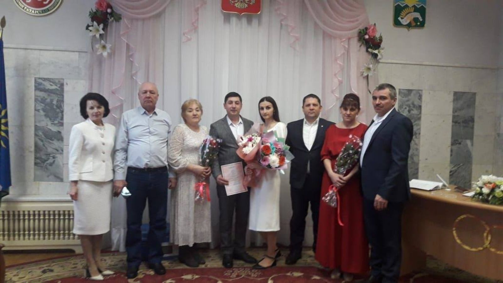 В Буинском дворце бракосочетания зарегистрировали первую супружескую пару 2023 года