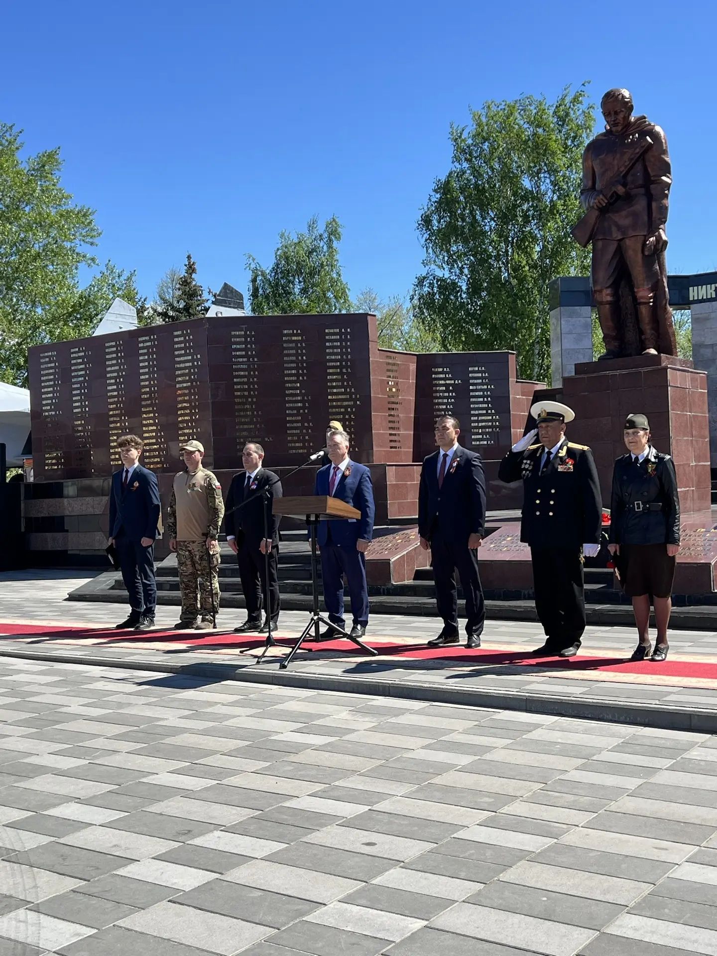 В Буинске на Центральной площади прошел парад, посвященный 81-й годовщине Победы в Великой Отечественной войне