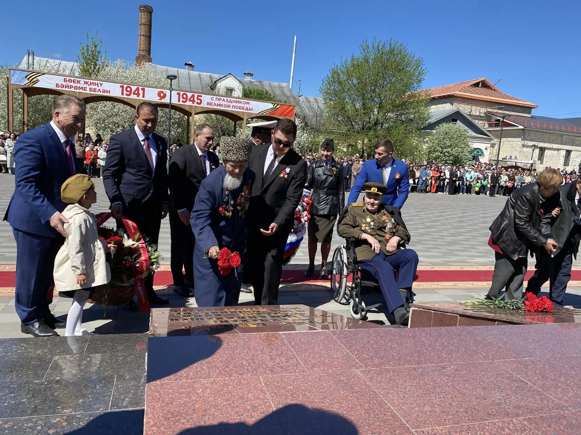 В Буинске на Центральной площади прошел парад, посвященный 81-й годовщине Победы в Великой Отечественной войне
