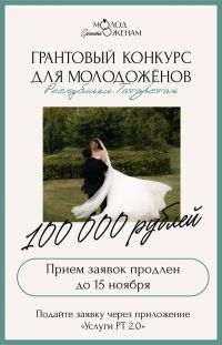 Прием заявок на гранты молодоженам Татарстана продлили до 15 ноября