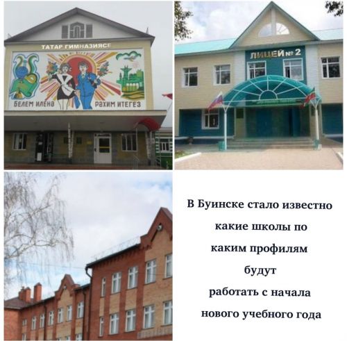 В Буинске стало известно, какие школы по каким профилям будут работать с начала нового учебного года