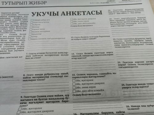 Читаете ли Вы газету «Знамя»? Журналисты просят Вас заполнить и отправить ”Анкету читателя»