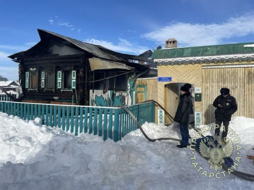 На пожаре в частном доме в Буинском районе погибли два человека (ФОТО,ВИДЕО)