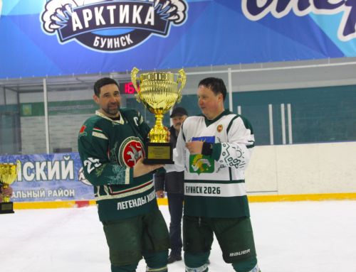 Легенды татарстанского хоккея посетили Буинск