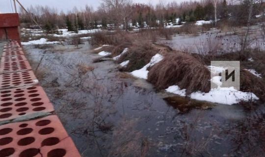 Из-за выхода реки из русла подтопило коттеджный поселок «Тургай» в РТ