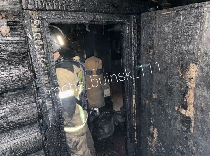 Сегодня ночью в Буинске произошёл пожар