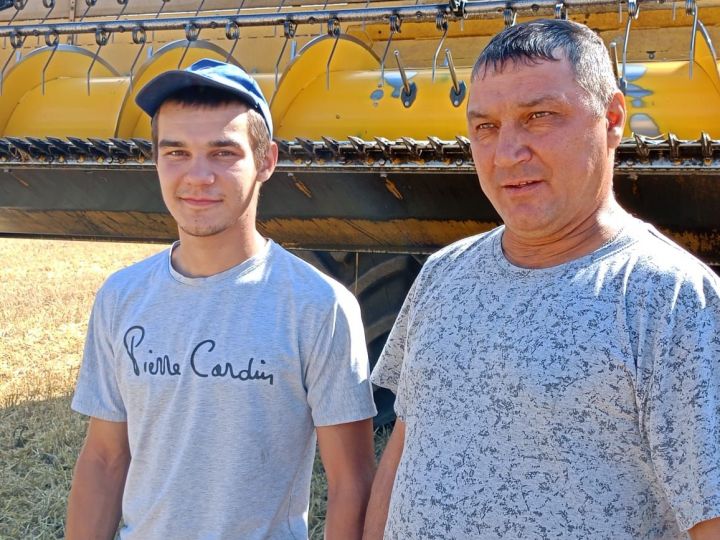 Комбайнеры ООО “Коммуна” Буинского района заняты обмолотом ячменя на  полях вблизи Степановки  (фото, видео)